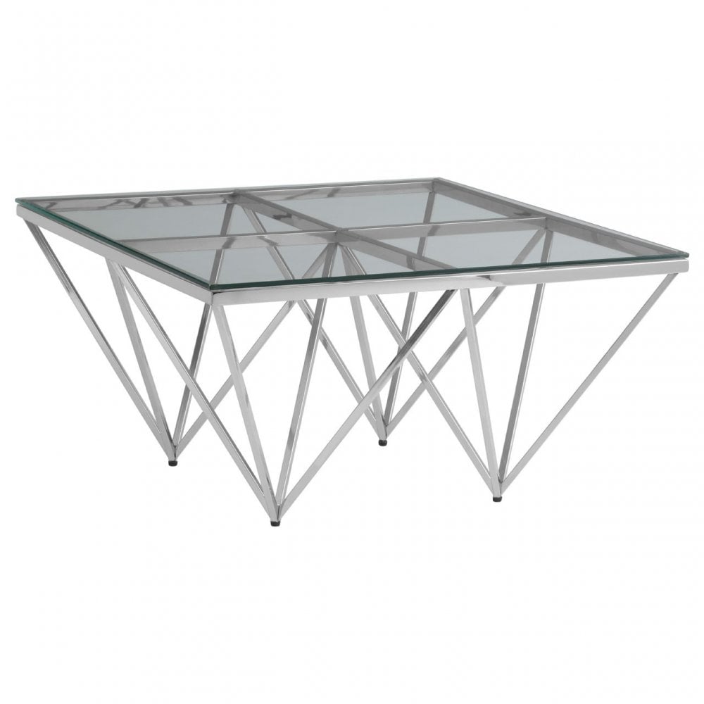 Matayo Spike Base Coffee Table Silver