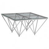 Matayo Spike Base Coffee Table Silver