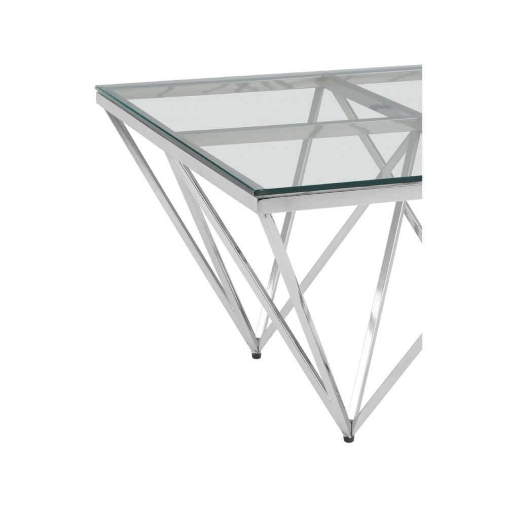 Matayo Spike Base Coffee Table Silver