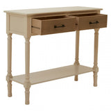 Legacy 2 Drawers Pearl White Console Table White