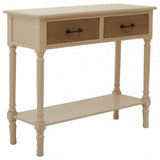 Legacy 2 Drawers Pearl White Console Table White