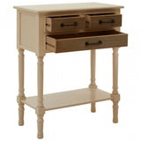 Legacy 3 Drawers Pearl White Console Table White