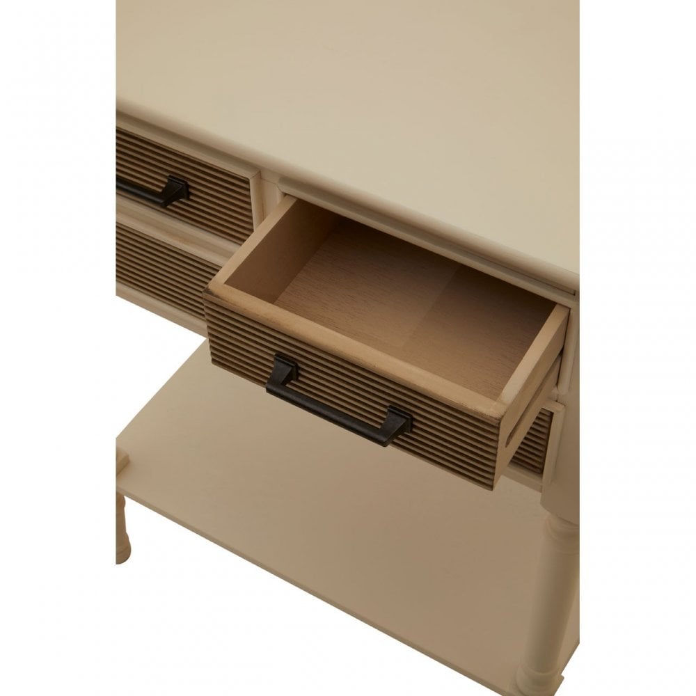 Legacy 3 Drawers Pearl White Console Table White