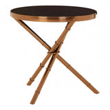 Camperian Bamboo Inspired Base Side Table Black