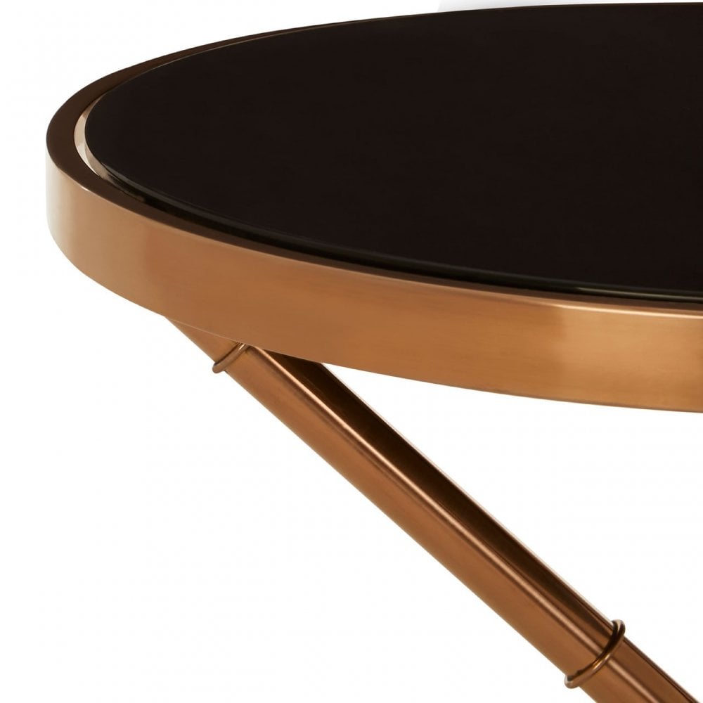 Camperian Bamboo Inspired Base Side Table Black