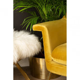Anafi White Sheepskin Stool White