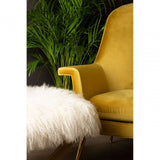 Anafi White Sheepskin Stool White