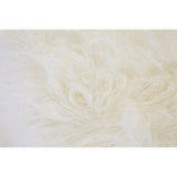 Anafi White Sheepskin Stool White