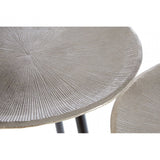 Hamish Set of Side Tables with Tapered Legs Silver