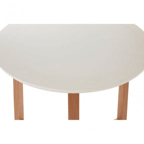 Set of 3 Side Tables with White Tops White