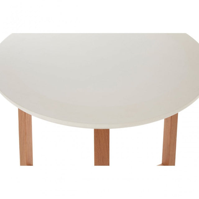 Set of 3 Side Tables with White Tops White