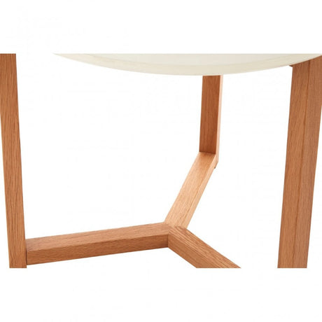 Set of 3 Side Tables with White Tops White