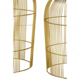 Calish Set of 2 Brass Finish Side Tables Brass