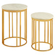 Hamish Set of 2 Linear Design Side Tables Gold