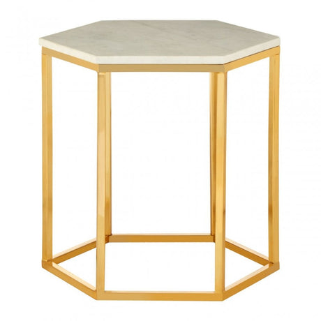 Hamish Hexagonal Side Table Gold
