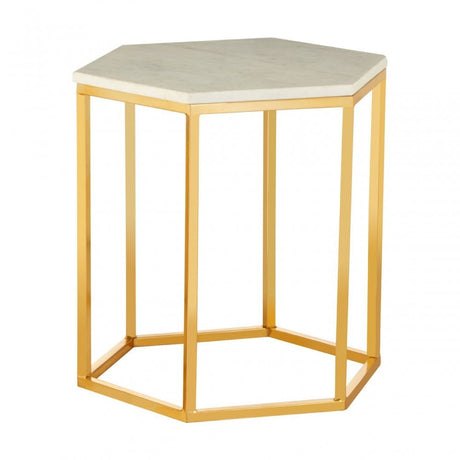 Hamish Hexagonal Side Table Gold