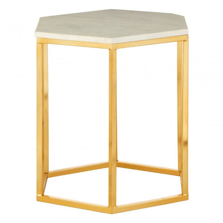 Hamish Hexagonal Side Table Gold