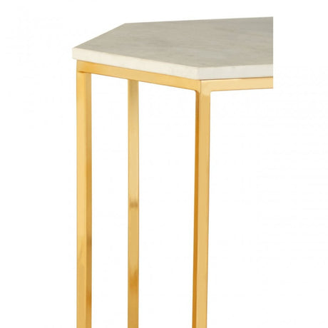 Hamish Hexagonal Side Table Gold