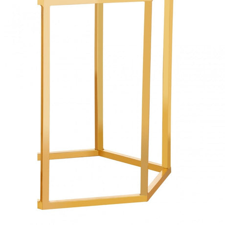 Hamish Hexagonal Side Table Gold
