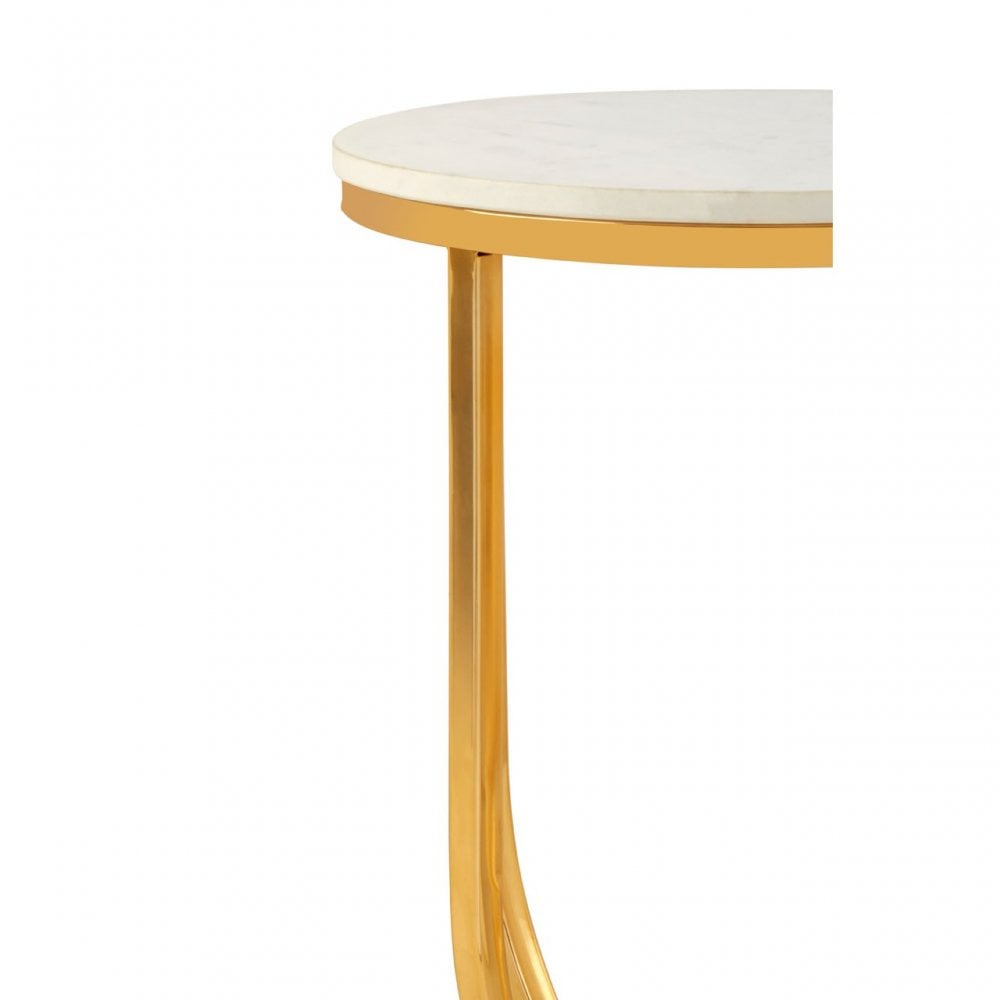 Hamish Curved Base Side Table Gold