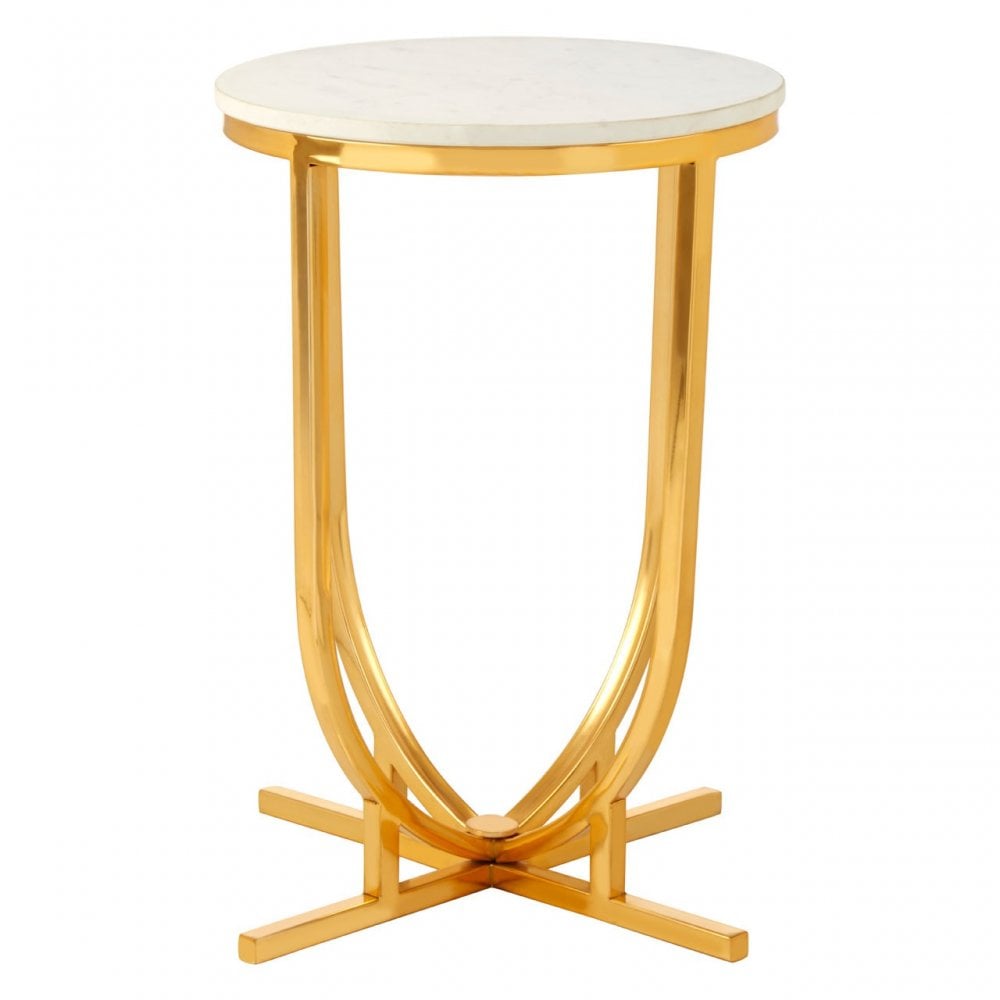 Hamish Curved Base Side Table Gold