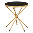 Hamish Black Marble Top Side Table Gold