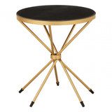 Hamish Black Marble Top Side Table Gold