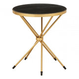 Hamish Black Marble Top Side Table Gold