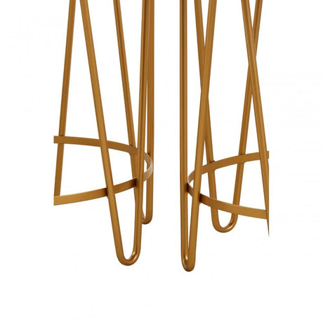 Anvil Set of 2 Haripin Design Side Tables Gold