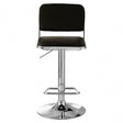 Stockholm Black Seat / Chrome Base Bar Stool Black