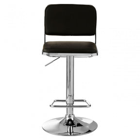 Stockholm Black Seat / Chrome Base Bar Stool Black