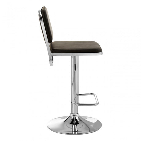 Stockholm Black Seat / Chrome Base Bar Stool Black