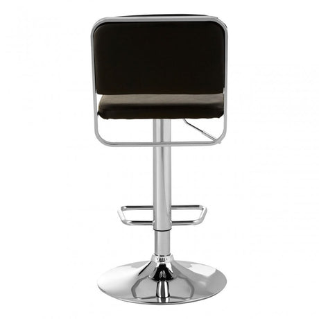 Stockholm Black Seat / Chrome Base Bar Stool Black