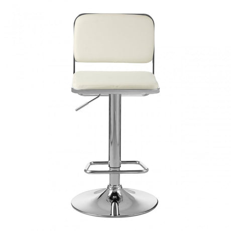Stockholm White Seat / Chrome Base Bar Stool White
