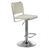 Stockholm White Seat / Chrome Base Bar Stool White