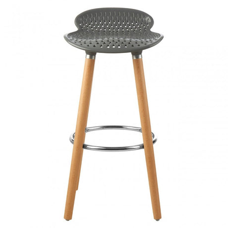 Stockholm Grey Pp Seat Bar Stool Grey