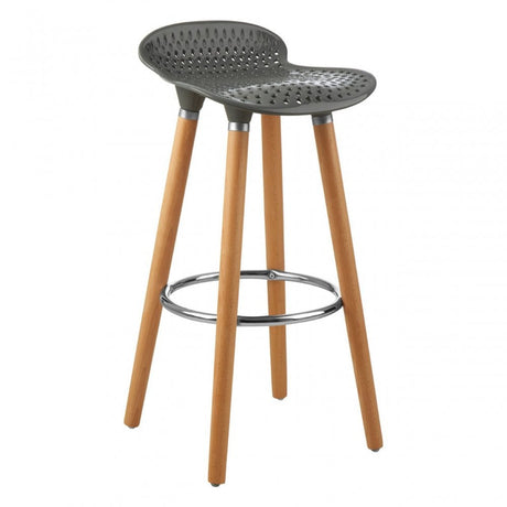 Stockholm Grey Pp Seat Bar Stool Grey
