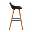 Stockholm Black Faux Leather Bar Stool Black