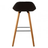 Stockholm Black Faux Leather Bar Stool Black