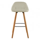 Stockholm White Faux Leather Bar Stool White