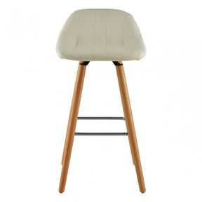 Stockholm White Faux Leather Bar Stool White