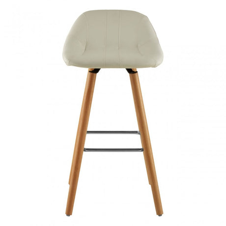 Stockholm White Faux Leather Bar Stool White