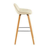 Stockholm White Faux Leather Bar Stool White