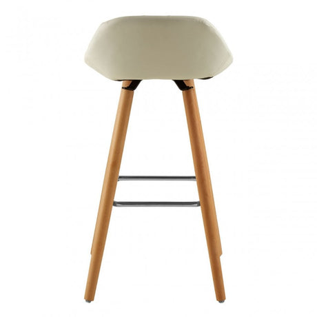 Stockholm White Faux Leather Bar Stool White