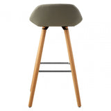 Stockholm Grey Seat / Beechwood Legs Bar Stool Grey