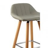 Stockholm Grey Seat / Beechwood Legs Bar Stool Grey
