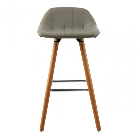 Stockholm Grey Seat / Beechwood Legs Bar Stool Grey