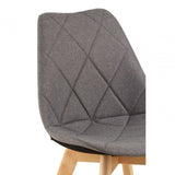 Stockholm Grey Diamond Pattern Dining Chair Grey