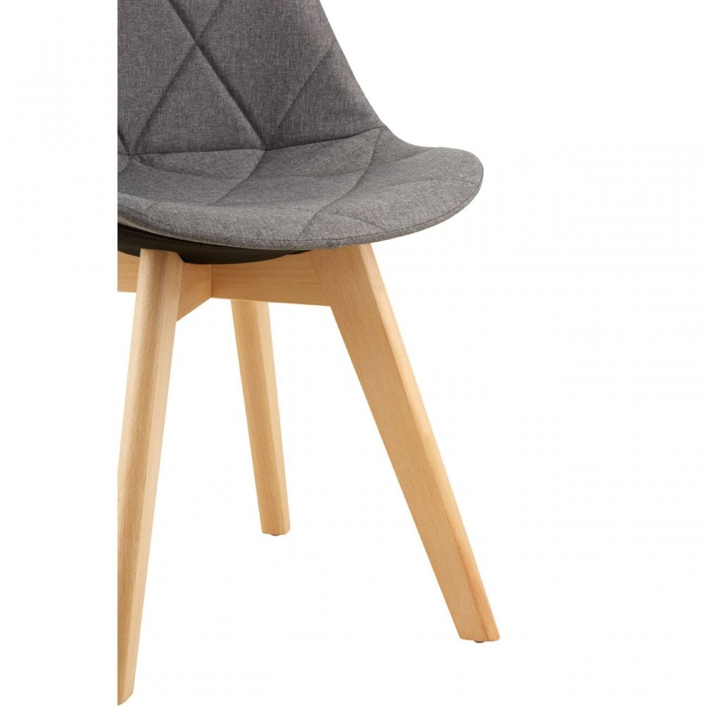 Stockholm Grey Diamond Pattern Dining Chair Grey