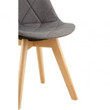 Stockholm Grey Diamond Pattern Dining Chair Grey